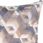 Capa de Almofada Suede Geométrica 45cm x 45cm - Cinza