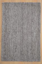 Kit de Tapete 3 Peças Algodão Jacquard Chevron Marrom