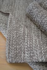 Kit de Tapete 3 Peças Algodão Jacquard Chevron Marrom