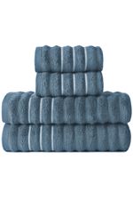 Jogo de Toalha Wave 4 peças 100% Algodão 450g Azul
