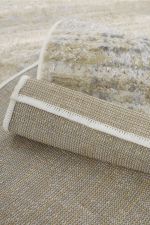 Tapete Quarto 100x140 Castor Bege Claro e Cinza
