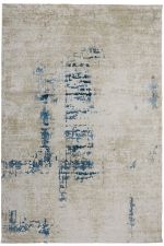 Tapete Sala 300x400 Castor Bege e Azul