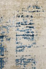 Tapete Quarto 100x140 Castor Bege e Azul