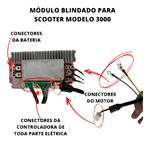Modulo Controlador 60v 2000w Scooter Elétrica Citycoco X14