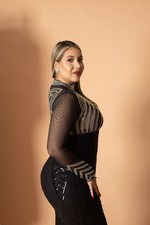 Vestido Longo De Strass E Paetê