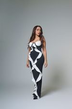 Vestido Longo De Alça E Babados
