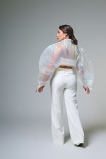 Calça Com Pregas Frontais Off White