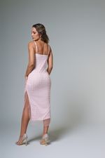 Vestido De Perolas Rosa