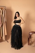 Conjunto Tule Top e Saia