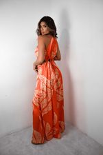 Vestido Longo Frente Única Alças Finas 