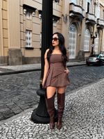 Conjunto Alfaiataria Tomara que Caia com Short Saia