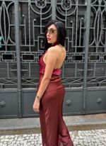 Saia Midi Seda Detalhe Renda