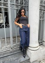 Cropped Alfaiataria Corset Chic Preto