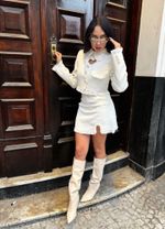 Conjunto Saia de renda e Blazer