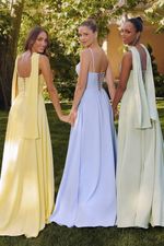Vestido Longo Corset com Alças Amarelo 