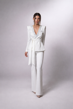 Conjunto Blazer Ombreira e Calça Pantalona