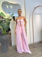Conjunto Calça e Bata Tomara que Caia com Fivela Rosa
