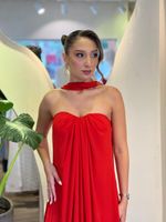 Vestido Longo Tomara que Caia Vermelho