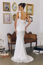 Vestido Longo Um Ombro Só Branco Sereia Branco