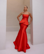 Vestido Longo Zibeline Tomara que Caia Sereia Laranja