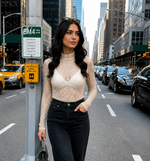 Blusa Arabesco em Tule Off White