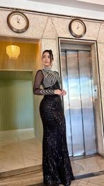 Vestido Longo De Strass E Paetê