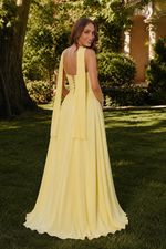 Vestido Longo Corset com Alças Amarelo 