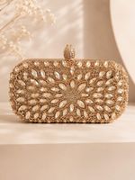 Bolsa de Mão Dourado Pedra Enteira