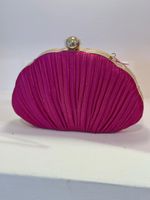 Bolsa de Mão Dura Drapeado Fucsia