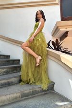 Vestido Longo De Tule