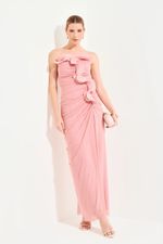 Vestido Longo Tomara que Caia com Babados Rose