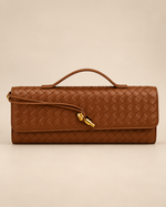 Bolsa de Mão Retangular Marrom