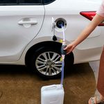 Bomba De Sucção Manual Com Mangueira + Abraçadeira 5 Peças