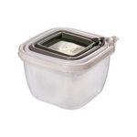 Conjunto de Potes de Plástico Quadrados Conect - 4 Unidades