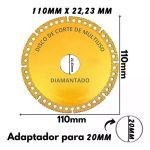 Disco de Corte Diamantado Multiuso 110mm x 22,23mm