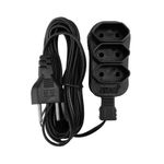 Extensão Elétrica 5 Metros Com 3 Tomadas / Saídas Bivolt