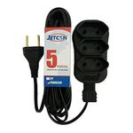 Extensão Elétrica 5 Metros Com 3 Tomadas / Saídas Bivolt