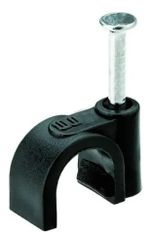 Fixa fio Cabo/Fios Coaxial 10mm Preto Com 50 Pecas