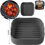 Forma de Silicone Quadrada com Alça para Air Fryer 20,5cm