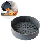 Forma de Silicone Redonda com Alça para Air fryer 22cm