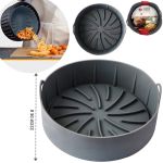 Forma de Silicone Redonda com Alça para Air fryer 22cm
