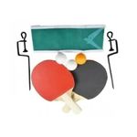 Kit Ping Pong 2 Raquetes 3 Bolas Tênis Rede Suporte Completo