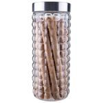 Pote de Vidro com Tampa Inox Bubble 2 Litros