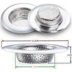 Ralo de Inox para Pia de Cozinha Grande 11,5cm Borda Larga