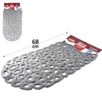 Tapete Antiderrapante Box Banheiro C/ Ventosa Oval 68X35CM