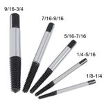 Extrator de Parafuso Quebrado Espanado 3 a 18mm Kit 5 Peças F-313