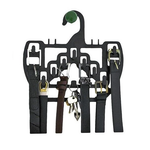 Kit 2 Cabide Pendura Tudo Preto 10 Ganchos