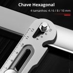 Estilete Multifuncional Aço Inox 18mm C/ Trava Rosca + 10 Lâminas