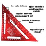 Esquadro Alumínio Triangular 7 Pol Marcenaria Carpintaria