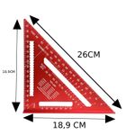 Esquadro Alumínio Triangular 7 Pol Marcenaria Carpintaria